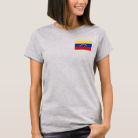 Venezuela Flag and Map dk T-Shirt