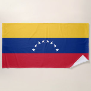 Venezuela flag beach towel