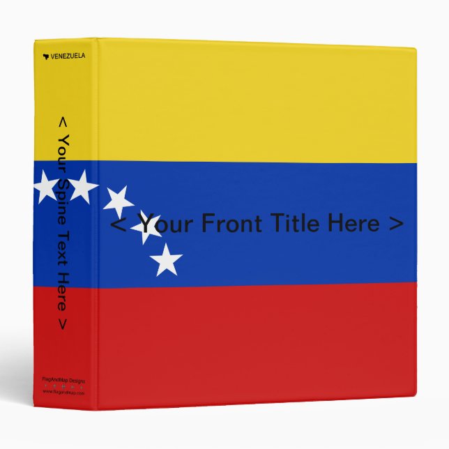 Venezuela Flag Binder (Front/Spine)