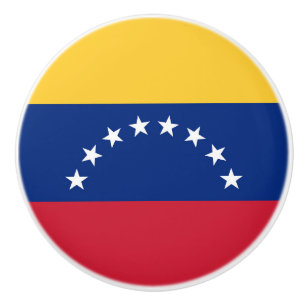 Venezuela flag ceramic knob