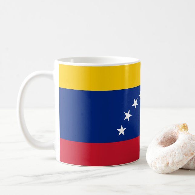 Venezuela flag coffee mug (With Donut)