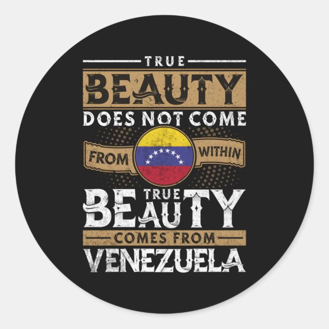 Venezuela Flag For Venezuelans Classic Round Sticker (Front)