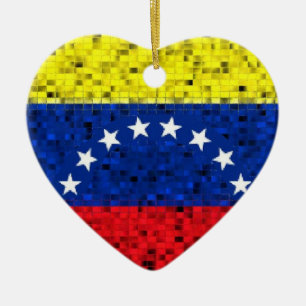 Venezuela Flag glitter ornament