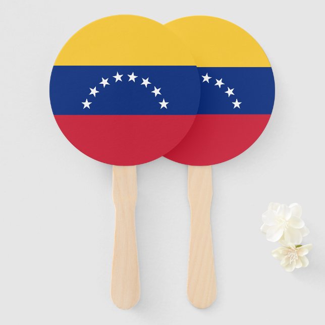 Venezuela flag hand fan (Front and Back)