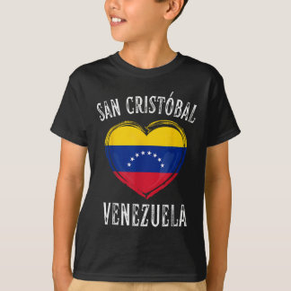 Venezuela Flag Heart San Cristobal City  T-Shirt