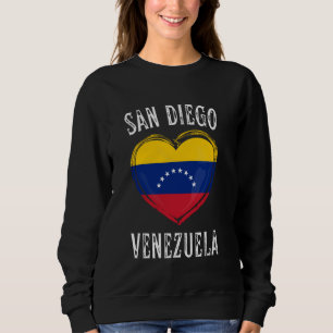 Venezuela Flag Heart San Diego City Sweatshirt