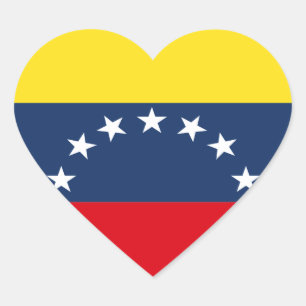Venezuela Flag Heart Sticker