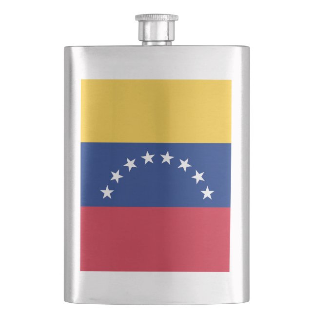 Venezuela flag hip flask (Front)