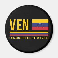 Venezuela Flag & ISO Code Alpha 3 Design