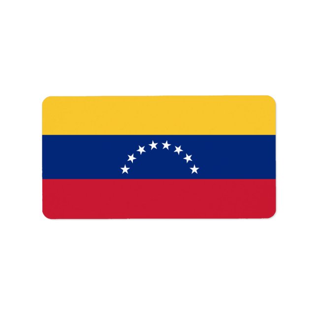 Venezuela flag label (Front)