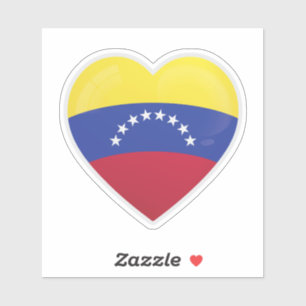 Venezuela Flag Love Icon Sticker