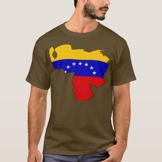 Venezuela flag map T-Shirt (Front)