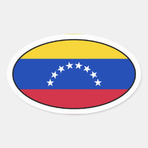 Venezuela Flag Oval Sticker