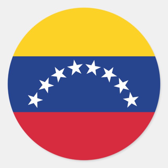 Venezuela flag patriotic Venezuelans Classic Round Sticker (Front)