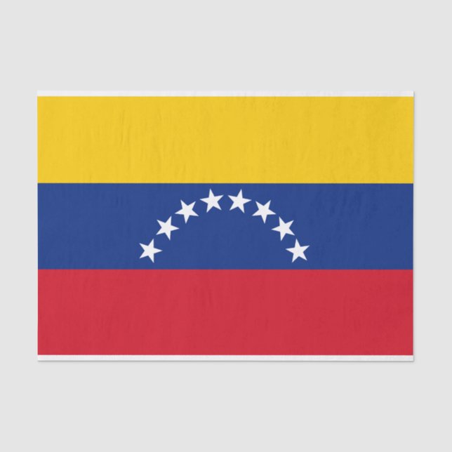 Venezuela flag patriotic Venezuelans Tissue Paper (Front)
