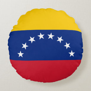Venezuela Flag Round Pillow