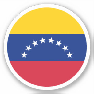 Venezuela Flag Round Sticker