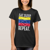 Venezuela Flag Soccer Proud Eat Sleep Repeat Footb