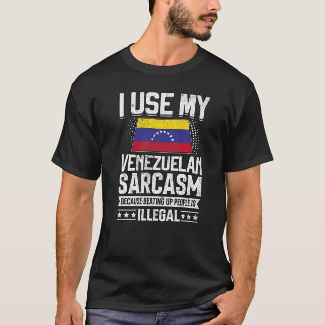 Venezuela Flag Souvenirs For Venezuelans Men & Wom T-Shirt (Front)