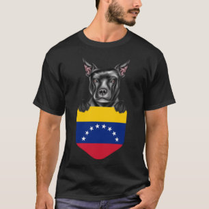Venezuela Flag Staffordshire Bull Terrier Dog In P T-Shirt