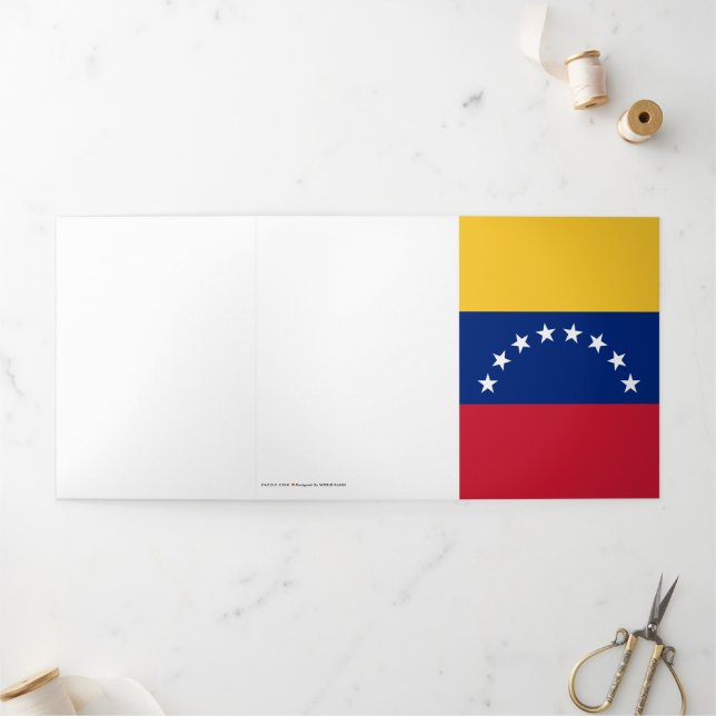 Venezuela flag Tri-Fold card (Outside)