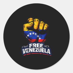 Venezuela Flag Venezuela Libre 2026 Classic Round Sticker