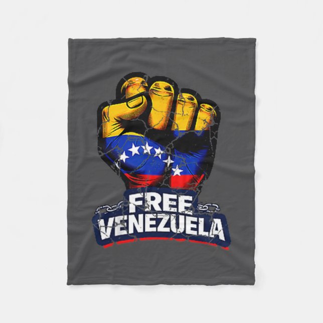 Venezuela Flag Venezuela Libre 2026  Fleece Blanket (Front)