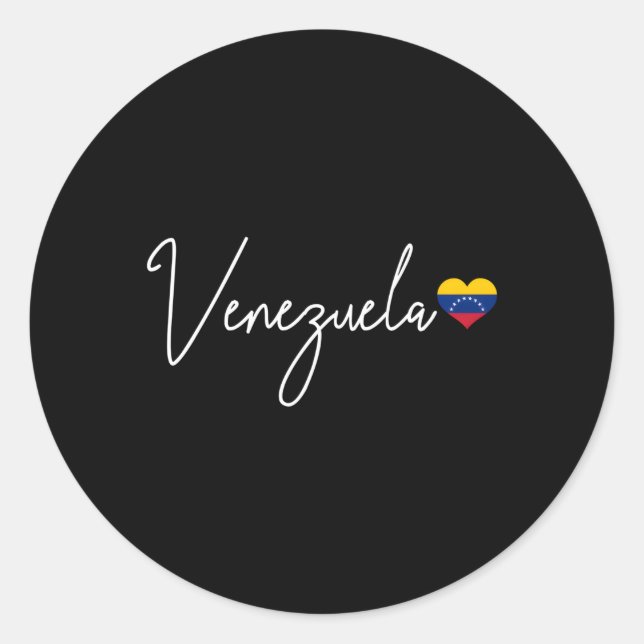 Venezuela He Pride Venezuelan Flag Classic Round Sticker (Front)