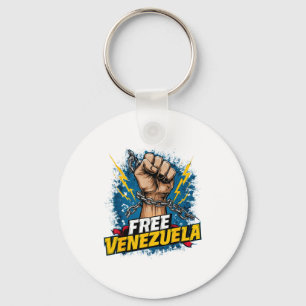 Venezuela Heart Venezuela Flag Design Keychain