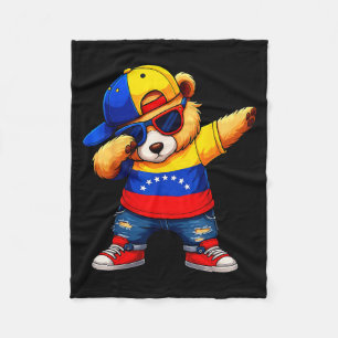 Venezuela Hispanic Heritage Venezuelan Bear Dabbin Fleece Blanket