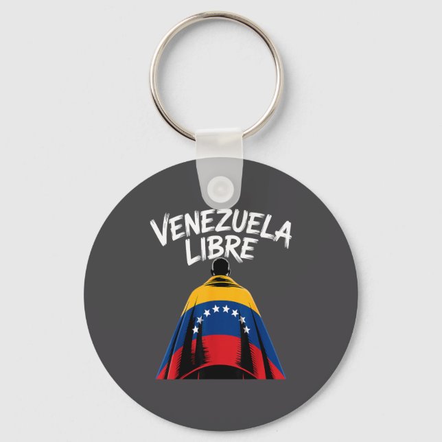Venezuela Libre 2026 Venezuela Flag  Keychain (Front)