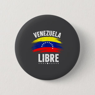 Venezuela Libre 2026 Venezuela Heart Flag 2 Inch Round Button