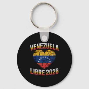 Venezuela Libre 2026 Venezuela Heart Flag Keychain