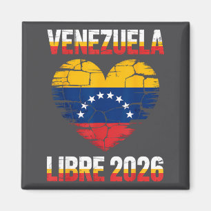 Venezuela Libre 2026 Venezuela Heart Flag  Magnet