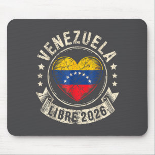 Venezuela Libre 2026 Venezuela Heart Flag Mouse Pad