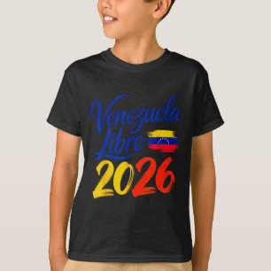 Venezuela Libre Patriotic Freedom Flag Artwork T-Shirt