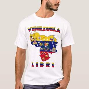 Venezuela Libre - T-shirt de la carte du Venezuela