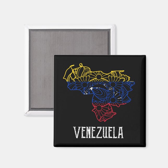 Venezuela Mandala Map         Magnet (Front/Back)