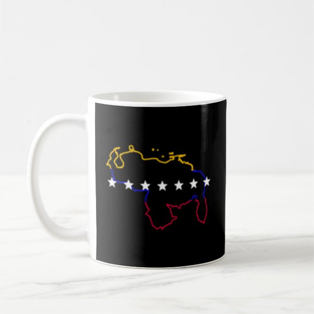 Venezuela Map 7 Stars Flag Coffee Mug (Left)