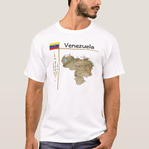 Venezuela Map + Flag + Title T-Shirt