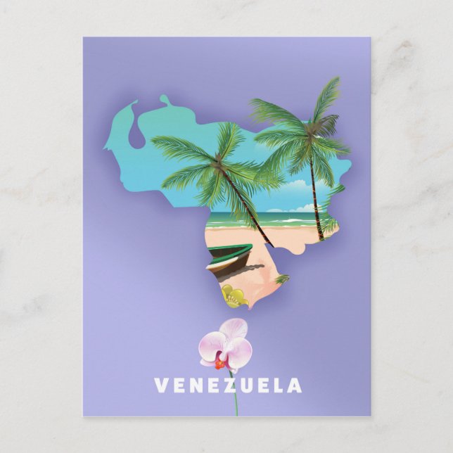 Venezuela map postcard (Front)