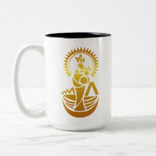 Venezuela Maracaibo Virgen Chinita Chiquinquira  Two-Tone Coffee Mug