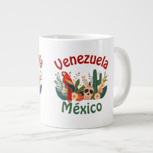 Venezuela ❤️ Mexico Latin Cultural Design Large Coffee Mug