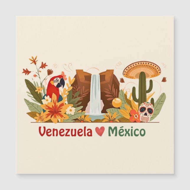 Venezuela ❤️ Mexico Latin Love and Spanish Pride (Front)