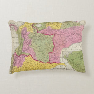 Venezuela, New Grenada & Equador Decorative Pillow