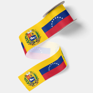 Venezuela Ribbon, Emblem, patriot, Velezuelan Flag Satin Ribbon
