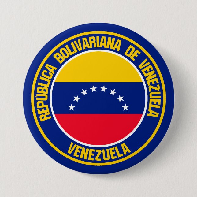 Venezuela Round Emblem 3 Inch Round Button (Front)