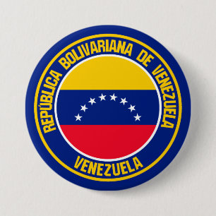 Venezuela Round Emblem 3 Inch Round Button