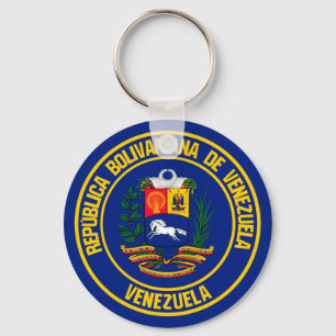Venezuela Round Emblem Keychain