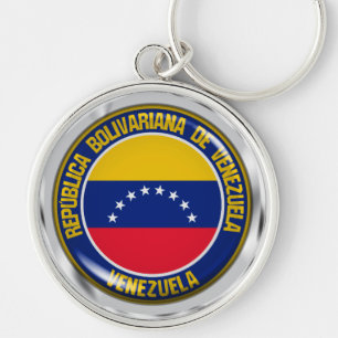 Venezuela Round Emblem Keychain